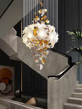 Люстра в виде хрустального цветка 2023, Потолочная люстра, роскошный подвесной светильник для спальни, гостиной, виллы, домашнего декора, подвесного освещения