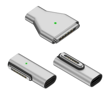 Магнитный индикатор адаптера USB C Адаптер быстрой зарядки PD Конвертер Type-C для Magsafe для MacBook Air/Pro 2021-2023