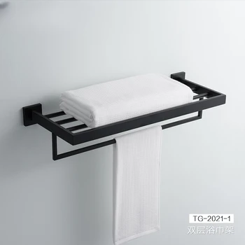Матовый черный кулон для ванной комнаты, держатель для полотенец из нержавеющей стали, крючок для туалетной щетки, фурнитура, подвеска 2021 серии