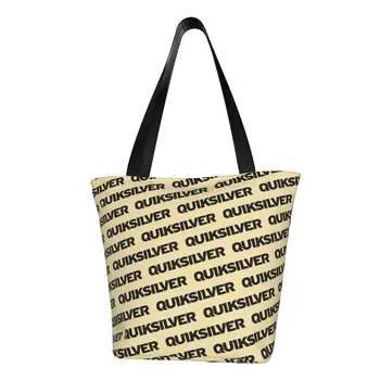 Многоразовая хозяйственная сумка Quiksilvers для серфинга, женская холщовая сумка-тоут, моющиеся сумки для покупок в продуктовых магазинах