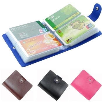 Модные деловые сумки для кредитных карт, кожаная сумка для банковских карт, футляр для 40-64 карт, держатели удостоверений личности, держатели карт