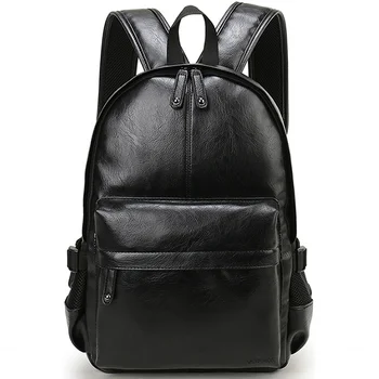 Модный брендовый мужской рюкзак, кожаная школьная сумка, водонепроницаемая дорожная повседневная книжка для мужчин
