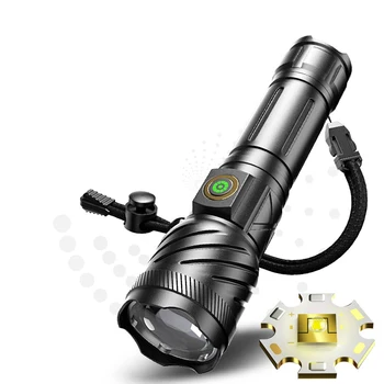 Мощный Фонарик LED Многофункциональный Аварийный Молоток Безопасности Автомобиля Из Алюминиевого Сплава Белый Лазерный USB Перезаряжаемый Фонарик
