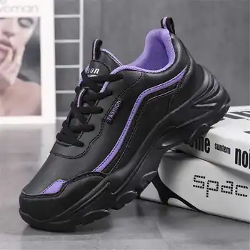 нескользящая фиолетовая обувь на шнуровке, модные теннисные ботинки, вулканизированные кроссовки, мужская спортивная обувь для посетителей, милая тренировка YDX2