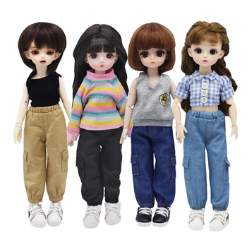 Новая детская Одежда 30 см BJD, Комбинезон, Брюки с карманами, повседневные брюки для yosd, 1 / 6BJD кукольная одежда, аксессуары для кукол