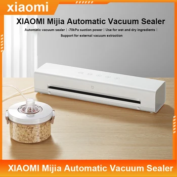 НОВАЯ кухонная автоматическая вакуумная упаковочная машина Xiaomi MIJIA, включающая 10 пакетов для хранения продуктов, вакуумная герметизация продуктов для дома