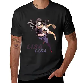 Новая футболка Jojo'S Lisa Lisa с наклейкой, футболки для тяжеловесов, черные футболки, футболки оверсайз, аниме, футболки для мужчин, хлопок