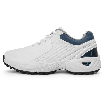 Новые водонепроницаемые туфли для гольфа, мужские профессиональные кроссовки для гольфа, без шипов, Большие размеры 46 47, обувь для гольфистов, противоскользящие спортивные кроссовки