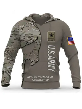Новый Ветеранский Военный Армейский костюм Солдатский камуфляж Осенний Пуловер Модный Спортивный костюм 3DPrint Мужская / женская повседневная одежда