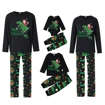Новый рождественский комплект пижам для родителей и детей, домашняя одежда с принтом, мягкая и удобная рождественская одежда для семьи с длинными рукавами