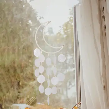 Океан Креативный Домашний декор Изысканное украшение балкона Орнамент из ракушек ручной работы Изделия из дерева Подвеска в виде раковины с перезвоном ветра