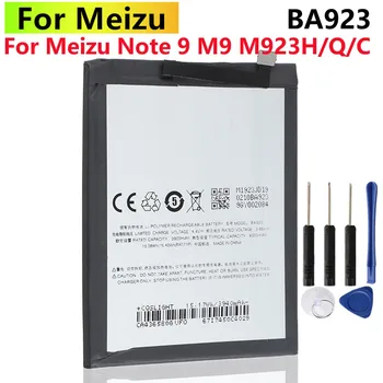 Оригинальный Аккумулятор BA923 Для Meizu Note 9/M9 Note M923Q M923H 4000 мАч Телефон Высококачественный Аккумулятор + Инструменты