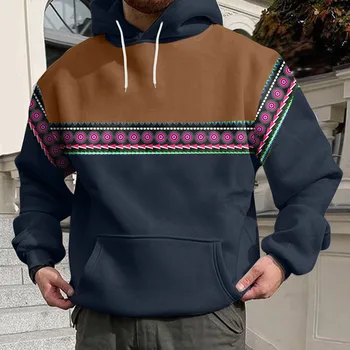 Осенняя модная одежда Для мужчин, мужская Зимняя Весенняя повседневная толстовка с капюшоном и длинными рукавами с 3D принтом, верхняя блузка, свитер у камина