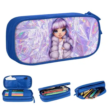Пенал Rainbow High Violet Willow, классическая коробка для ручек, сумки для девочек и мальчиков, офисные подарки большой емкости, чехол для карандашей