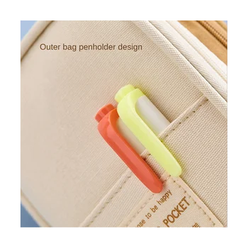 Пеналы ANGOO, вместительная сумка для карандашей, футляр для девочек, Органайзер для канцелярских принадлежностей для студентов, школьные принадлежности фиолетового цвета