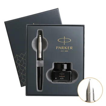 Подарочная коробка для чернильной ручки 0,5 мм фирменная ручка F pen из нержавеющей стали для офисного делового письма набор ручек Parker