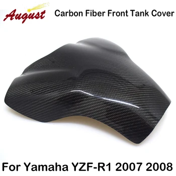 Протектор Крышки топливного бака мотоцикла из углеродного волокна для Yamaha YZF R1 YZF-R1 yzfr1 2007 2008