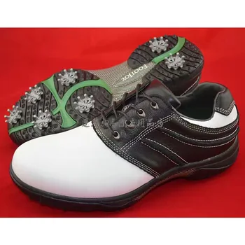Профессиональная спортивная обувь для мужчин, нескользящие кроссовки для гольфа, мужские удобные кожаные шипы, обувь для гольфа, Мужская обувь для тренировок по гольфу