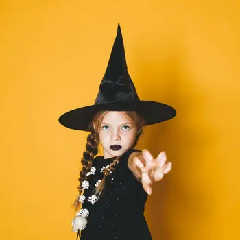 Прочная шляпа ведьмы, Изысканная Шляпа ведьмы на Хэллоуин, аксессуары для украшения вечеринки, фестиваля, Многоразовый черный для Хэллоуина для группы