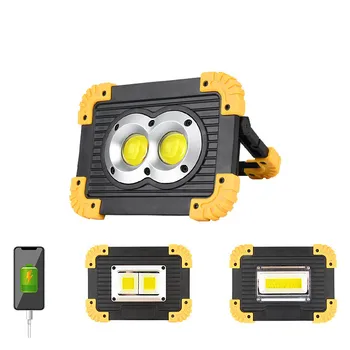Рабочий свет COB Перезаряжаемый СВЕТОДИОДНЫЙ Аварийный прожектор Фонарь для кемпинга USB Зарядка Портативный Прожектор для кемпинга на открытом воздухе Fishi