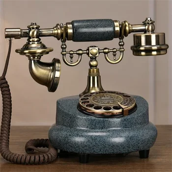 Ретро Стационарный телефон Бытовой Антикварный Ностальгический старомодный проигрыватель Европейский Проводной стационарный телефон для дома