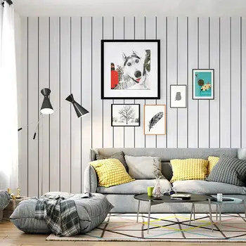 Рулоны обоев Papel De Parede с 3D вертикальными полосками, диван, гостиная, спальня, тв-фон, напольное покрытие, деревянные обои, домашний декор