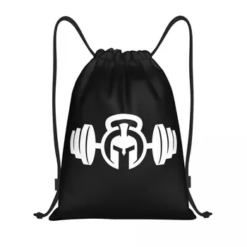 Рюкзак с логотипом Spartan Gym на шнурке, спортивная спортивная сумка для женщин, мужчин, бодибилдинга, фитнеса, тренировки мышц, рюкзак