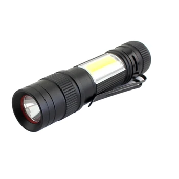 Светодиодный фонарик с перезаряжаемой батареей с высоким люменом, масштабируемая мини-ручная ручка-фонарик для аварийных фонариков