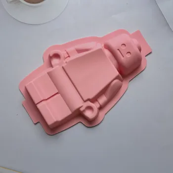Силиконовая форма для торта в форме робота, 3D Мусс, форма для выпечки теста ручной работы, желе, яичного пирога, хлеба