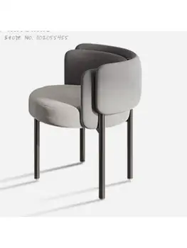 Скандинавская итальянская ткань, легкое роскошное дизайнерское обеденное кресло, домашний современный минималистичный стул со спинкой, письменный стул, стул для макияжа