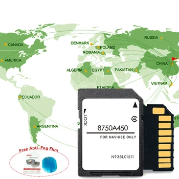 Спутниковая Навигационная SD-Карта GPS Для Mitsubishi Pajero Outlander 2015MY Car Карта Европы MMC 8750A450 Навигационная Система 16 ГБ