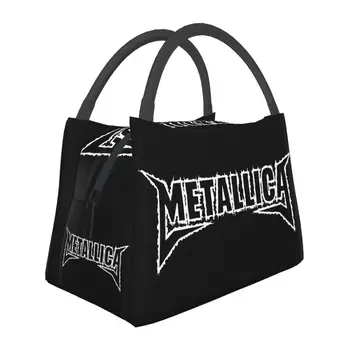 Сумки для ланча с изоляцией Rock Roll Metallicas для женщин с музыкой хэви-метал, термоохладитель, ланч-бокс для еды для работы и путешествий