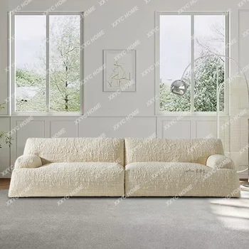 Тканевая гостиная в Итальянском минималистичном стиле Для Трех Человек, Итальянский Дизайнерский Пряморядный Дамасский диван
