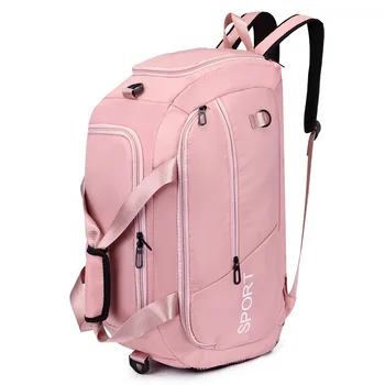Уличная дорожная сумка Женская Розовая Модная спортивная сумка для спортзала, для тренировок, для плавания, спортивный рюкзак на плечо, водонепроницаемый