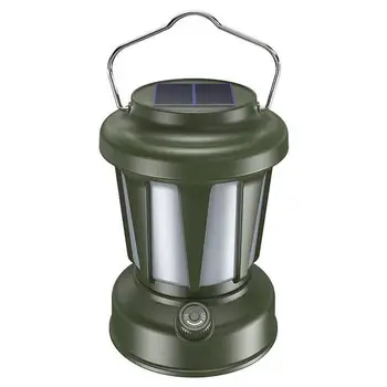Уличная походная лампа, винтажная походная лампа IPX4, водонепроницаемый перезаряжаемый фонарь для кемпинга, походные фонари на солнечной батарее TYPE-C, перезаряжаемые