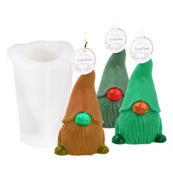 Формы Для Изготовления Свечей 3D Gnome Mold Гибкие Милые Рождественские Формы Антипригарная Форма Для Свечей Высокотемпературные Силиконовые Формы