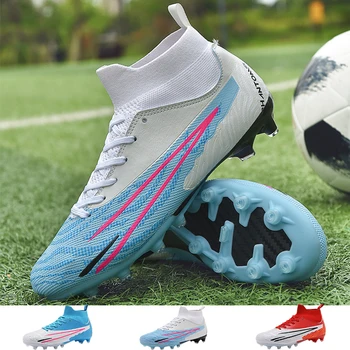 Футбольные бутсы для мужчин, детские футбольные бутсы с высоким голенищем, оригинальные футбольные бутсы, Дышащая тренировочная спортивная обувь