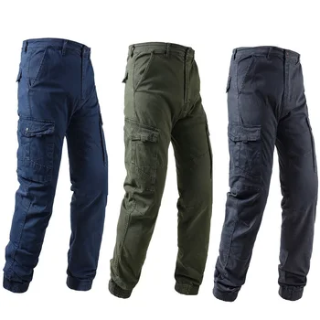Эластичные хлопчатобумажные брюки-карго, мужская спецодежда, армейские военно-тактические тренировочные прямые брюки, верхняя одежда, повседневные мешковатые брюки с несколькими карманами