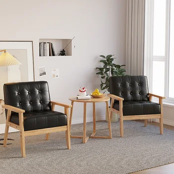 Японские винтажные стулья со спинкой Антиквариат Дизайн односпального дивана-кресла Дерево Эргономичный стиль гостиной Fauteuil Салон мебели для дома