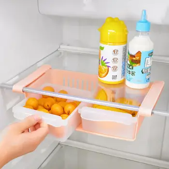 Ящик для хранения холодильника Прямоугольный Выдвижной ящик с быстрым дренажом, хорошо видимый Контейнер для фруктов и овощей в холодильнике, кухонные принадлежности